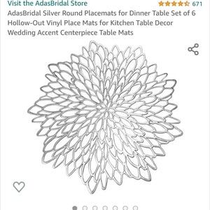 Silver Vinyl Leaf Placemats/Chargers